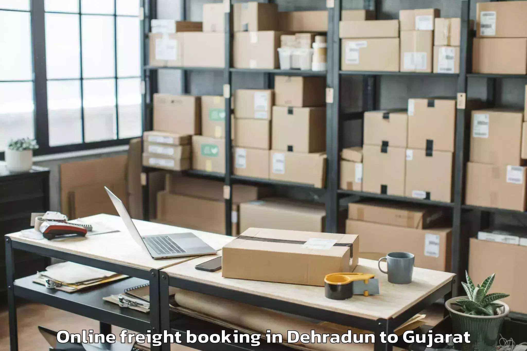 Easy Dehradun to Ahmedabad Airport Amd Online Freight Booking Booking